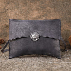 Womens Leather Envelope Shoulder Bag Large Envelope Clutch Purse for Ladies