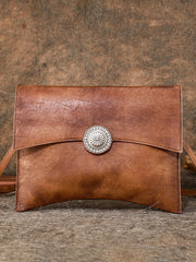 Womens Leather Envelope Shoulder Bag Large Envelope Clutch Purse for Ladies