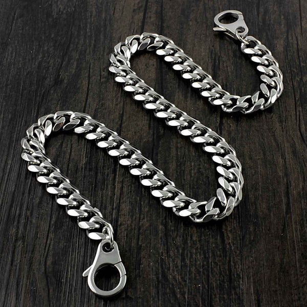 Badass Silver Mens Long Biker Wallet Chain Wallet Chain Pants Chain For Men WG00901083