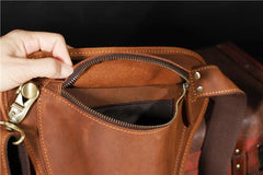 Cool Brown Leather Men's Belt Pouch Belt Bag Drop Leg Bag Waist Bag For Men