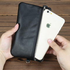 CASUAL MENS LEATHER SLIM ZIPPER CLUTCH WALLET PURSE BAG CLUTCH BAG CAR KEY CASE FOR MEN