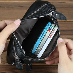 CASUAL MENS LEATHER SLIM ZIPPER CLUTCH WALLET PURSE BAG CLUTCH BAG CAR KEY CASE FOR MEN