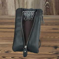 CASUAL MENS LEATHER SLIM ZIPPER CLUTCH WALLET PURSE BAG CLUTCH BAG CAR KEY CASE FOR MEN