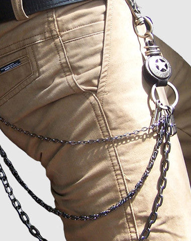 Black biker trucker star hook wallet Chain for chain wallet biker wallet trucker wallet