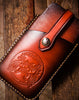 Handmade tooled 5.5 inch carved leather phone case iphone 6s 7s phone case