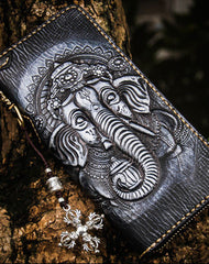 Handmade leather Geneisha biker wallet 