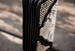 Handmade biker trucker wallet white black leather boa snakeskin biker chain wallet for men - EverHandmade