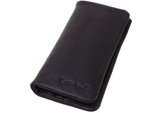 Vintage Mens Leather Long Wallets Cool Leather Bifold Long Wallet for Men