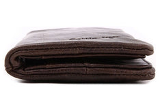 Vintage Mens Leather Long Wallets Cool Leather Bifold Long Wallet for Men