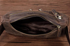 COOL Dark Brown LEATHER MENS FANNY PACK BUMBAG WAIST BAG FOR MEN