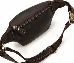 COOL LEATHER MENS FANNY PACK FOR MEN BUMBAG Vintage WAIST BAGS for Men