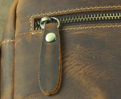 COOL Vintage Brown LEATHER MENS Small Side Bag Messenger Bag for Men