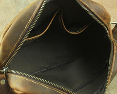 COOL Vintage Brown LEATHER MENS Small Side Bag Messenger Bag for Men