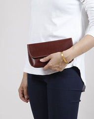 Genuine Leather Cute Long Slim Wallet Clutch Passport Wallet Purse For Women Girl