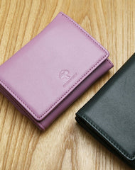 Genuine Leather Cute Slim billfold Trifold Wallet Card Holder Wallet Purse For Women Girl
