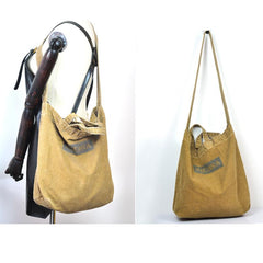 Vintage Canvas Mens Womens Yellow Denim Bag Shoulder Tote Bag Messenger Bag Blue HandBag For Men and Women