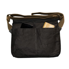 Camouflage Canvas Mens Small Courier Bag Messenger Bag Black Postman Bag For Men