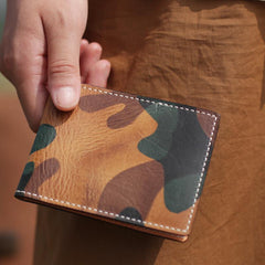 Camouflage Leather Small Driving License Wallet Purse - Annie Jewel