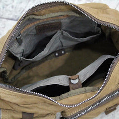 Canvas Mens Khaki Vertical Postman Bag Canvas Black Messenger Bag Courier Bags For Men