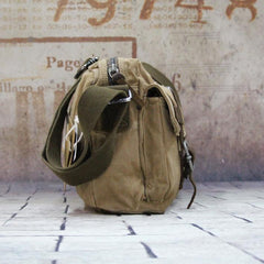 Canvas Mens Khaki Vertical Postman Bag Canvas Black Messenger Bag Courier Bags For Men