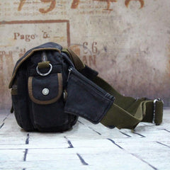 Canvas Black Mens Khaki Messenger Bags Small Postman Bag Canvas Courier Bag For Men