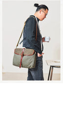 Fashion Canvas Mens Side Bag Canvas Messenger Bags Canvas Satchel Courier Bag for Men