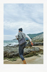 Canvas Cool Mens Small Square Side Bag Canvas Messenger Bags Canvas Travel Courier Bags for Men