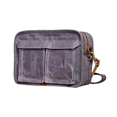 Canvas Cool Mens Small Square Side Bag Canvas Messenger Bags Canvas Travel Courier Bags for Men