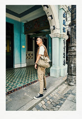 Canvas Mens 14 inches Side Bags Canvas Satchel Messenger Bags Canvas Travel Courier Bag for Men