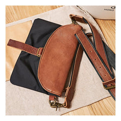 Cool Canvas Leather Mens Messenger Shoulder Bag Small Canvas Side Bag Courier Bags for Men
