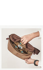 Canvas Mens Messenger Bag Canvas Side Bag Saddle Canvas Courier Bag for Men