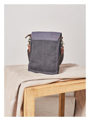 Canvas Mens Vertical Messenger Shoulder Bag Green Waxed Canvas Small Side Bag Courier Bag for Men