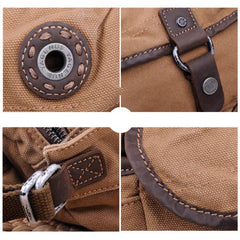 Canvas Mens Chest Bag Khaki Waist Bag Black Canvas Fanny Pack Shoulder Bag For Men
