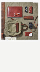 Canvas Mens Backpacks Canvas Green Satchel Backpack Canvas Computer Backpack for Men