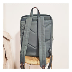 Canvas Leather Mens Backpack Canvas Khaki Travel Backpack Laptop Satchel Backpack for Men