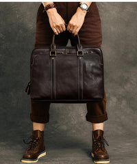 Coffee Leather Mens 15