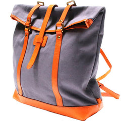 Canvas Leather Mens Backpack Travel Backpacks Laptop Backpack for men