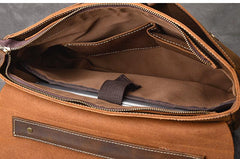 Leather Mens Brown Briefcase 14'' Laptop Bag Messenger Bag Shoulder Bag For Men
