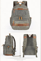 GREEN LARGE CANVAS WATERPROOF MENS CANON CAMERA BACKPACK NIKON CAMERA BAG DSLR CAMERA BAG FOR MEN