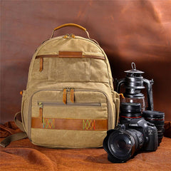 GREEN LARGE CANVAS WATERPROOF MENS CANON CAMERA BACKPACK NIKON CAMERA BAG DSLR CAMERA BAG FOR MEN