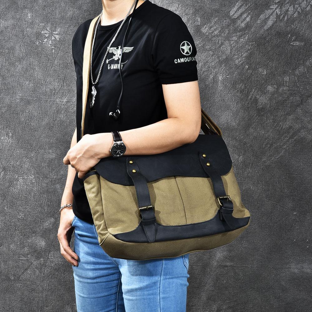 Leather postman shoulder online bag