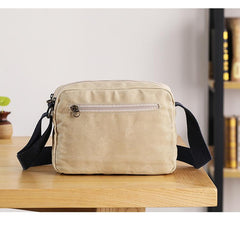 Canvas Leather Mens Womens Green Small 10'' Side Bag Blue Messenger Bag Small Shoulder Bag For Men