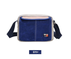 Canvas Leather Mens Womens Green Small 10'' Side Bag Blue Messenger Bag Small Shoulder Bag For Men