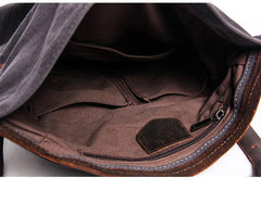 Canvas Mens Casual Beige 12‘’ Courier Bag Shoulder Bag Side Bag Messenger Bag for Men
