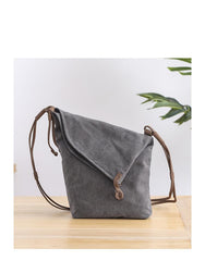 Canvas Mens Womens Casual Gray 12‘’ Shoulder Bag Courier Bag Side Bag Messenger Bag for Men
