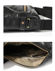 Casual Black Leather Mens Cool Side Bags Messenger Bag Brown Postman Courier Bags for Men