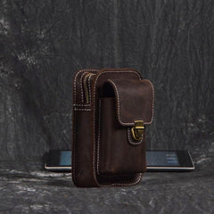 Brown Leather Cigarette Bag Holster Waist Pouches Waist Bag Belt Pouch Belt Bag For Men