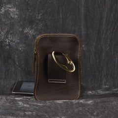 Brown Leather Cigarette Bag Holster Waist Pouches Waist Bag Belt Pouch Belt Bag For Men