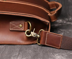 Casual Leather Men's Brown Professional Briefcase 15‘’ Laptop Handbag Business Bag For Men
