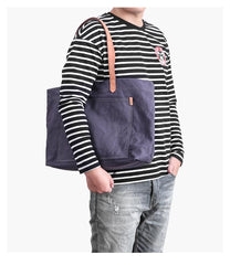 mens canvas crossbody tote